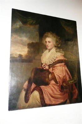 Lot 538 - An 18th century portrait possibly 'Lady Wentworth', follower of Reynolds, oil on canvas