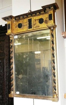 Lot 547 - A Regency gilt and black painted mirror