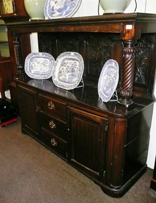 Lot 550 - Carved oak sideboard