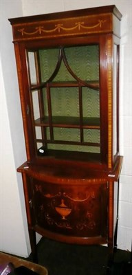 Lot 553 - An Edwardian inlaid mahogany display cabinet