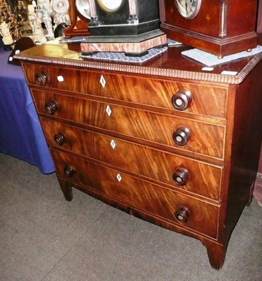 Lot 598 - Mahogany four height chest of drawers