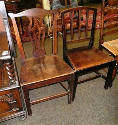 Lot 613 - Two country kitchen chairs