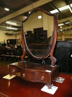 Lot 630 - A 19th century mahogany dressing mirror