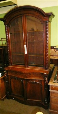 Lot 642 - Victorian mahogany bookcase (associated top)