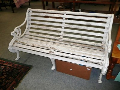 Lot 687 - A Victorian cast iron and wooden bench