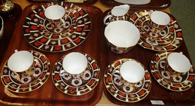 Lot 76 - A Royal Crown Derby Imari 1128 tea service, comprising six cups, six saucers, six side plates, milk