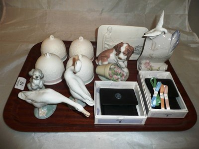 Lot 84 - Four Lladro bells (Summer, Fall, Winter and Spring) (boxed), two Lladro signs, two Lladro...
