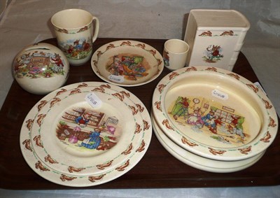 Lot 103 - Eight pieces of Royal Doulton Bunnykins series ware
