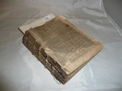 Lot 139 - Breeches Bible, Robert Barker 1607, disbound and laching preliminary leaves