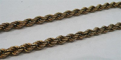 Lot 170 - A 9ct gold rope link necklace