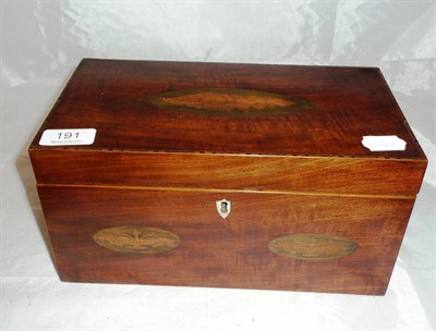 Lot 191 - Georgian mahogany tea caddy