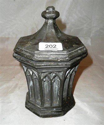 Lot 202 - Lead tobacco jar