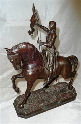 Lot 203 - A spelter figure of Joan of Arc