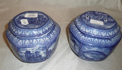 Lot 209 - A Ringtons 1929 North East Coast Industries Exhibition jar and cover and another with North Eastern