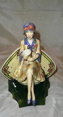 Lot 227 - Peggy Davies ceramics hand painted figure "Charlotte Rhead"