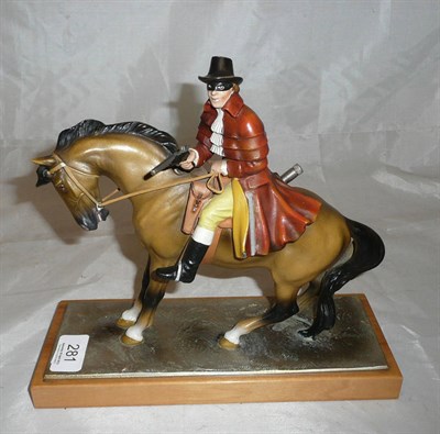 Lot 281 - Cold painted spelter figural table lighter "Dick Turpin"