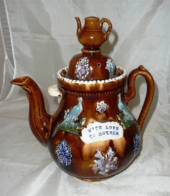 Lot 301 - Measham teapot 'With love to Mother'