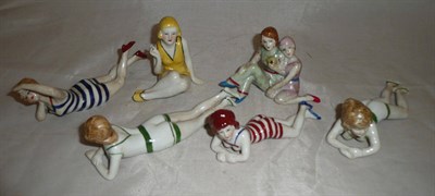 Lot 344 - Six figures of Art Deco reclining women