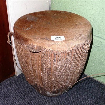 Lot 359 - African tribal drum