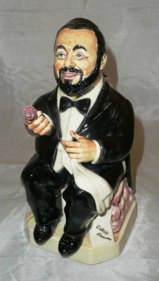 Lot 383 - Peggy Davies, hand painted character jug 'Pavarotti'