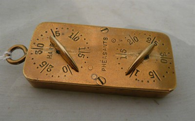 Lot 403 - A brass game tally counter in Victorian/Edwardian style