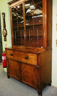 Lot 461 - A mahogany secretaire bookcase