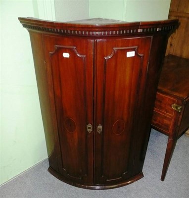 Lot 474 - Mahogany corner cupboard