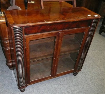 Lot 475 - George IV mahogany cross banded dwarf bookcase