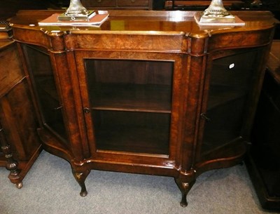 Lot 502 - Walnut display cabinet