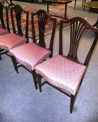 Lot 517 - A set of four mahogany Georgian style dining chairs