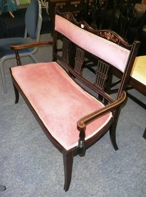 Lot 527 - Small inlaid boudoir settee