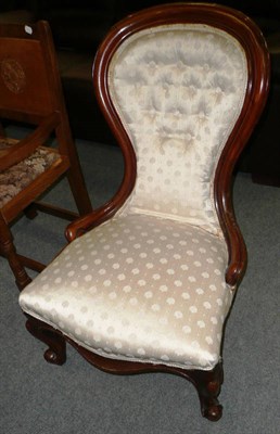 Lot 528 - Victorian button back lady's chair