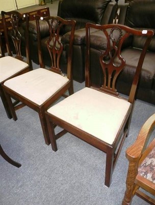 Lot 530 - Set of four George III style dining chairs