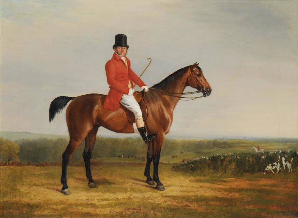 Lot 541 - Richard Barrett Davis (1782-1854) Portrait of Isaac Sadler Esq. on his horse  "Dangerous ",...