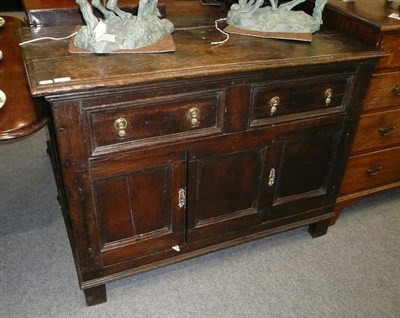 Lot 537 - 18th century oak enclosed dresser base