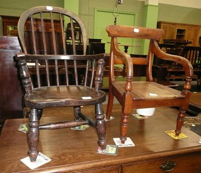 Lot 538 - Child's Windsor chair and another