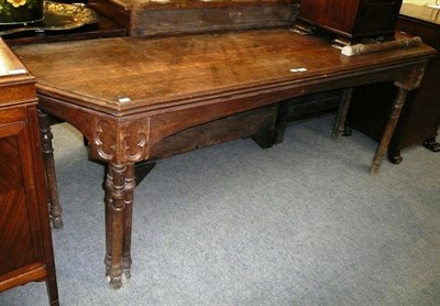 Lot 543 - Gothic style console table with triple cluster legs