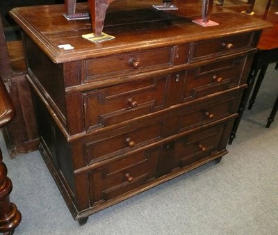 Lot 550 - An 18th century oak chest of drawers