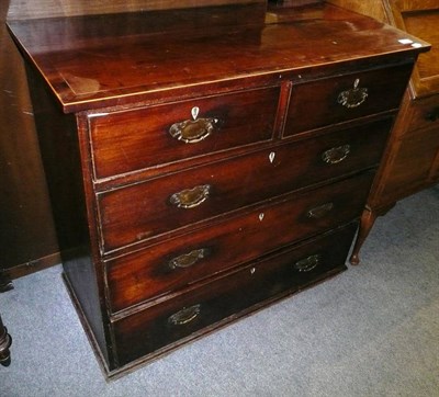 Lot 557 - 19th century mahogany four height chest of drawers