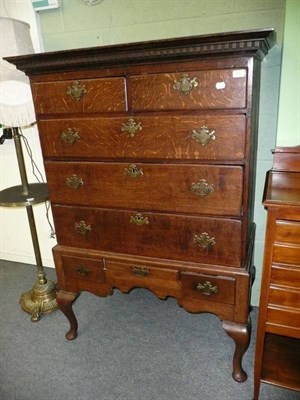 Lot 572 - 18th century oak chest on stand