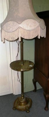 Lot 573 - Brass standard lamp