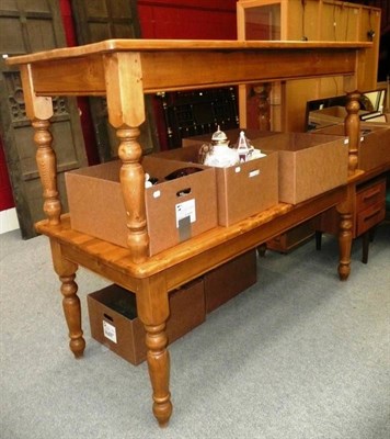 Lot 621 - Two pine kitchen tables