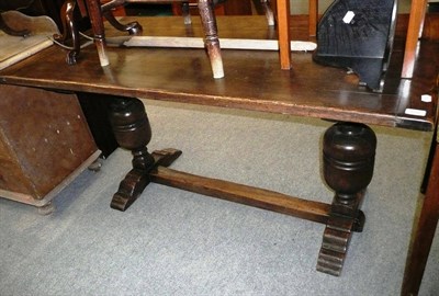 Lot 632 - A Titchmarsh and Goodwin style oak refectory table