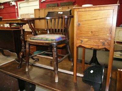 Lot 633 - A High Wycombe smoker's/captain's chair with drop-in seat