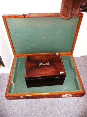 Lot 683 - An early 19th century mahogany box and a large pine box