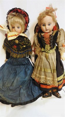 Lot 1002 - Armand Marseille Bisque Socket Head Doll impressed 1894 with blond plaits, fixed blue eyes,...