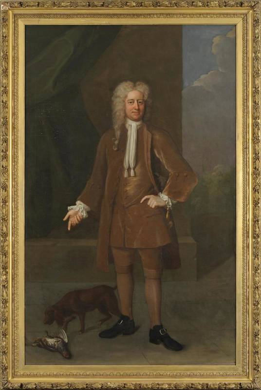 Lot 558 - Michael Dahl (1659-1743) Portrait of a Gentleman Oil on canvas, 239cm by 146cm    Provenance:...