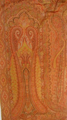 Lot 1051 - A Large Woven Paisley Shawl, 175 cm by 335 cm