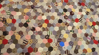 Lot 1052 - A Late 19th Century Unfinished Patchwork Cover, 290cm by 245cm