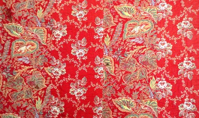 Lot 1065 - Turkey Red and Paisley Edged Reversible Quilt, 180 cm by 220 cm and a Red Paisley Reversible Quilt